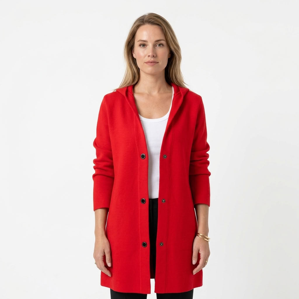 Dames Vest Met Capuchon En Ontspannen Pasvorm