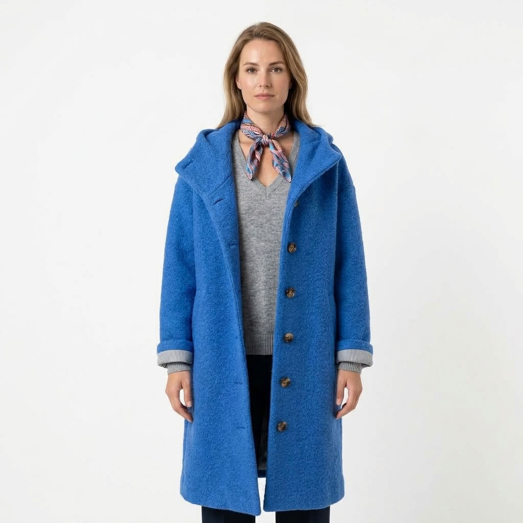 Aveline | Dames lange jas met capuchon
