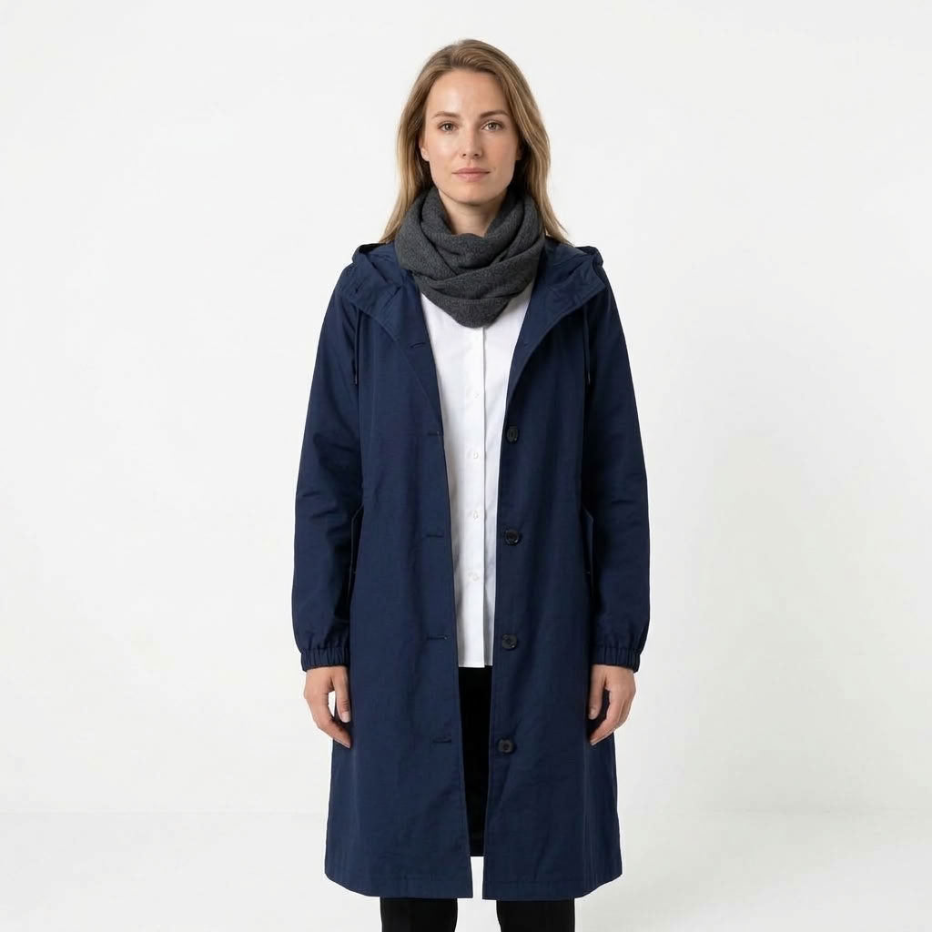 Dames Lichtgewicht Windjack Met Capuchon En Oversized Pasvorm