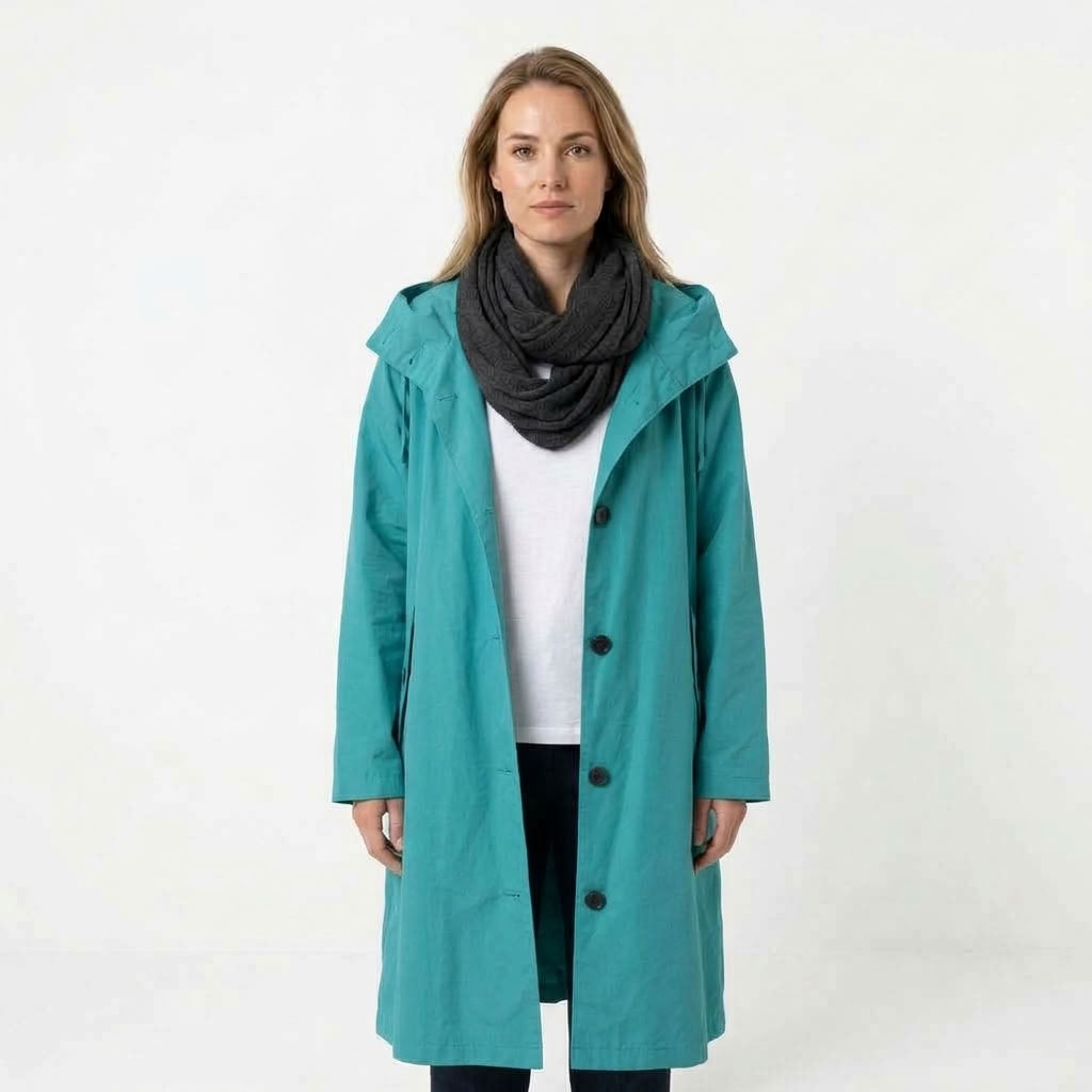 Dames Lichtgewicht Windjack Met Capuchon En Oversized Pasvorm