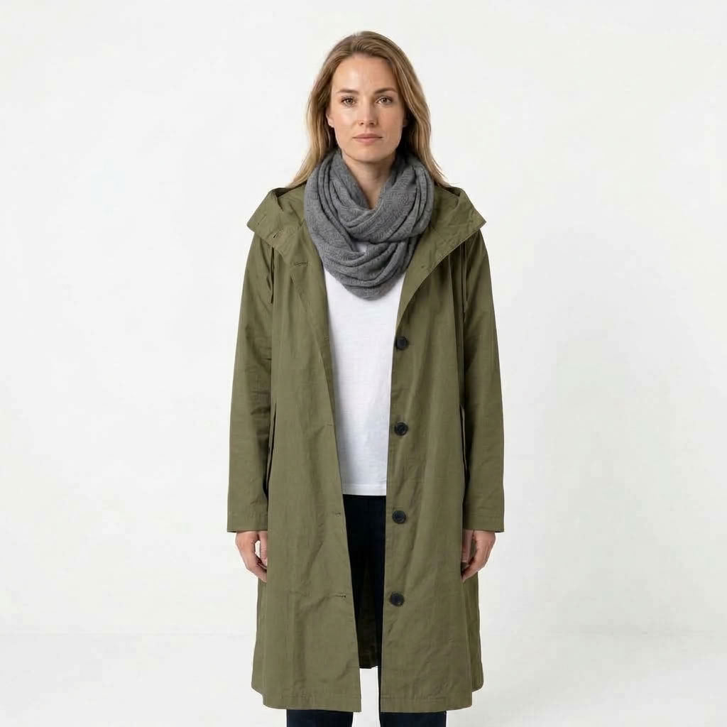 Dames Lichtgewicht Windjack Met Capuchon En Oversized Pasvorm