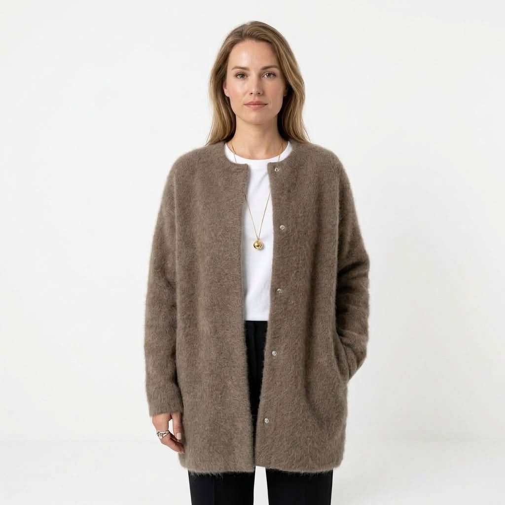 Tamsin | Dames Lang Vest met Knopen
