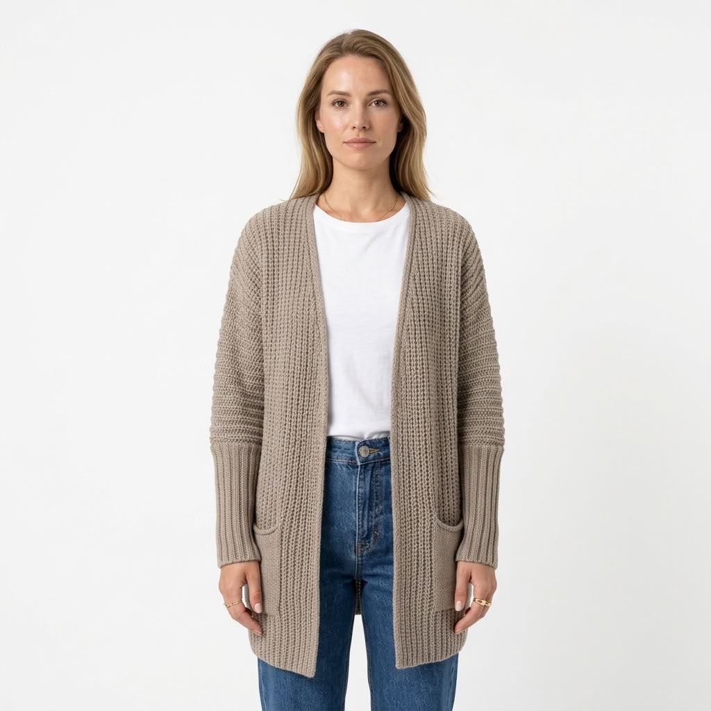 Sofia | Lang gebreid vest