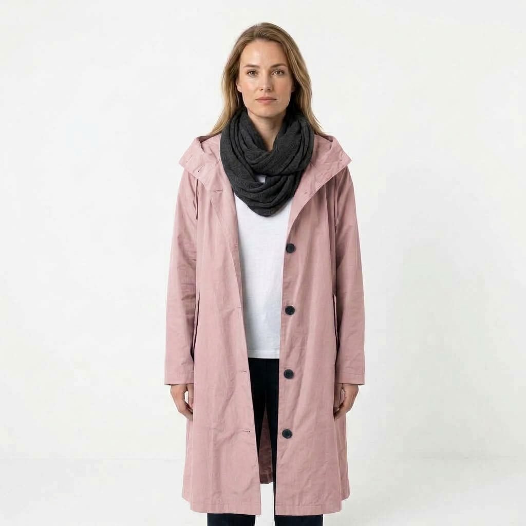 Dames Lichtgewicht Windjack Met Capuchon En Oversized Pasvorm