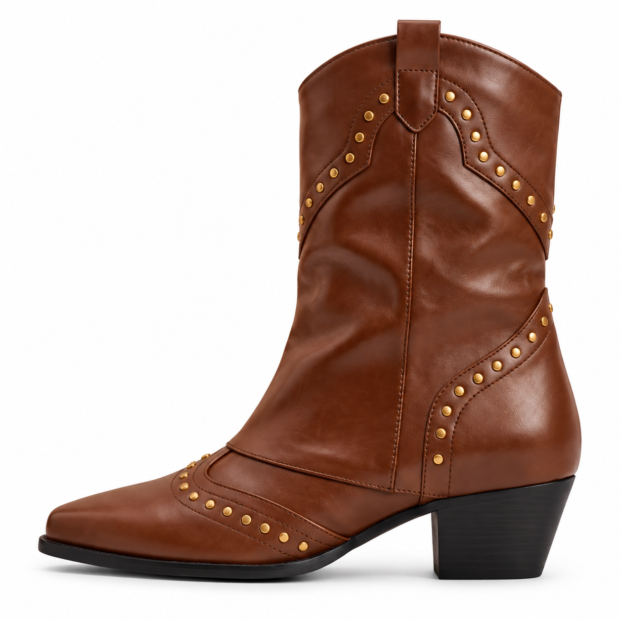 Marinthe | Dames western enkellaarzen met studs