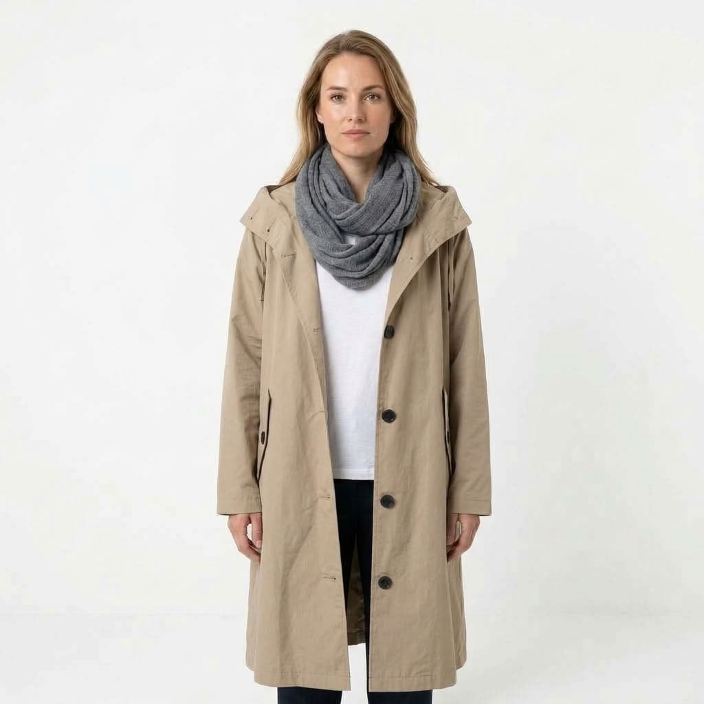 Dames Lichtgewicht Windjack Met Capuchon En Oversized Pasvorm