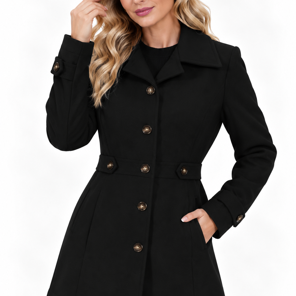 Valentina | Dames mantel met getailleerde pasvorm