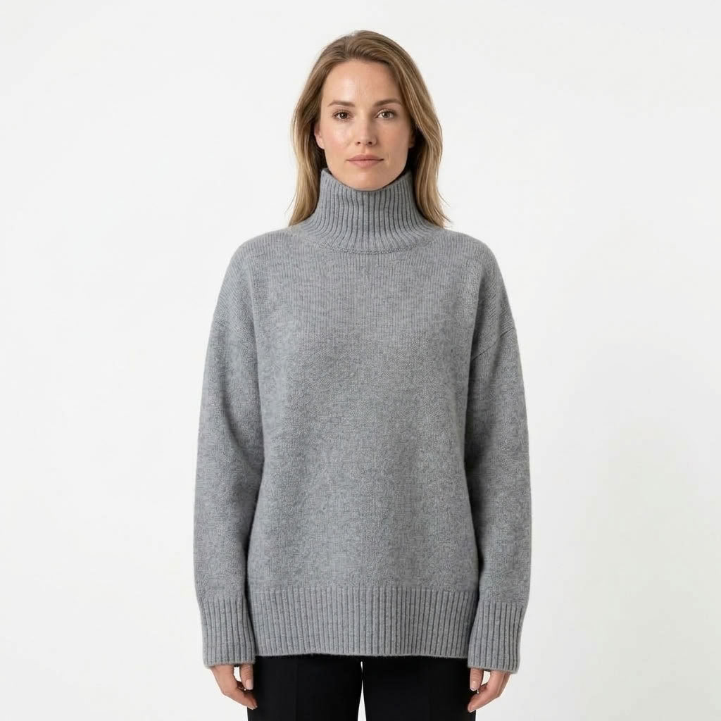 Odeline | Dames oversized coltrui met ribdetails