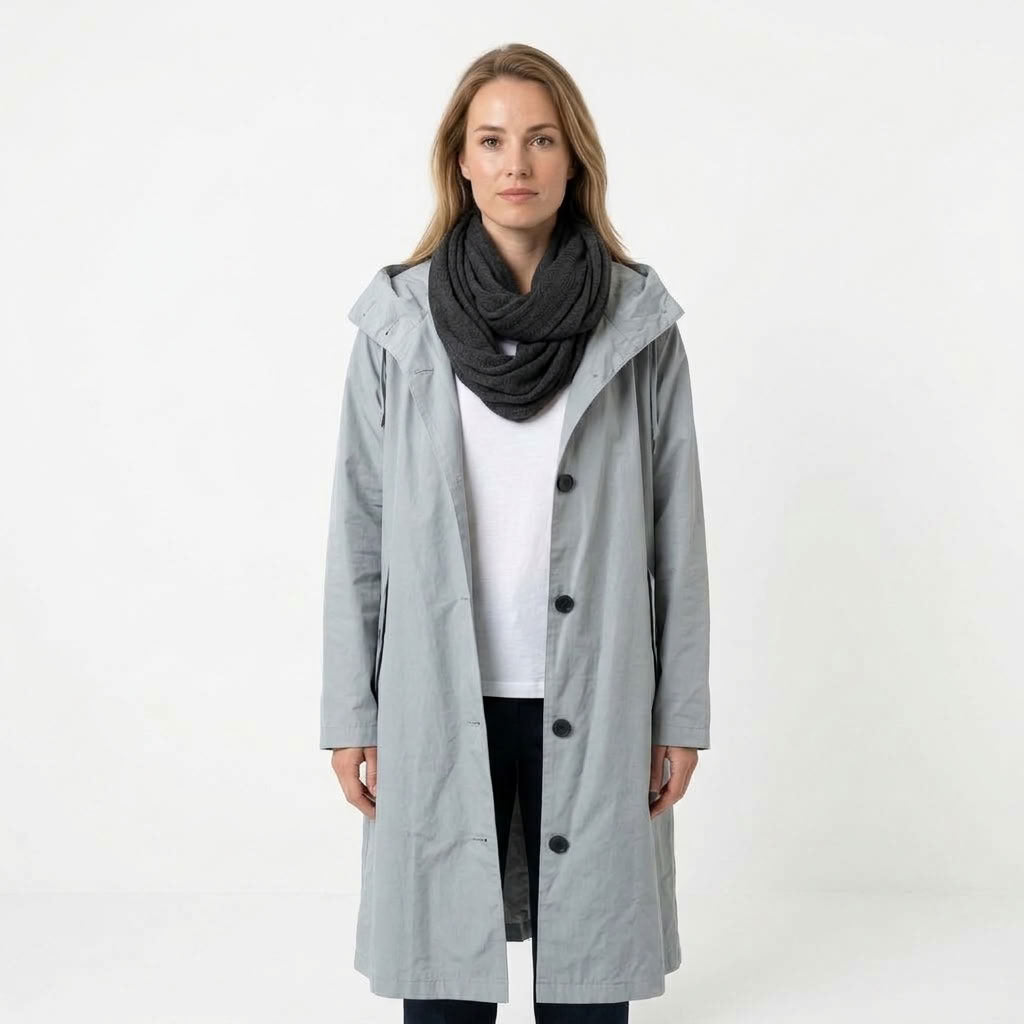 Dames Lichtgewicht Windjack Met Capuchon En Oversized Pasvorm