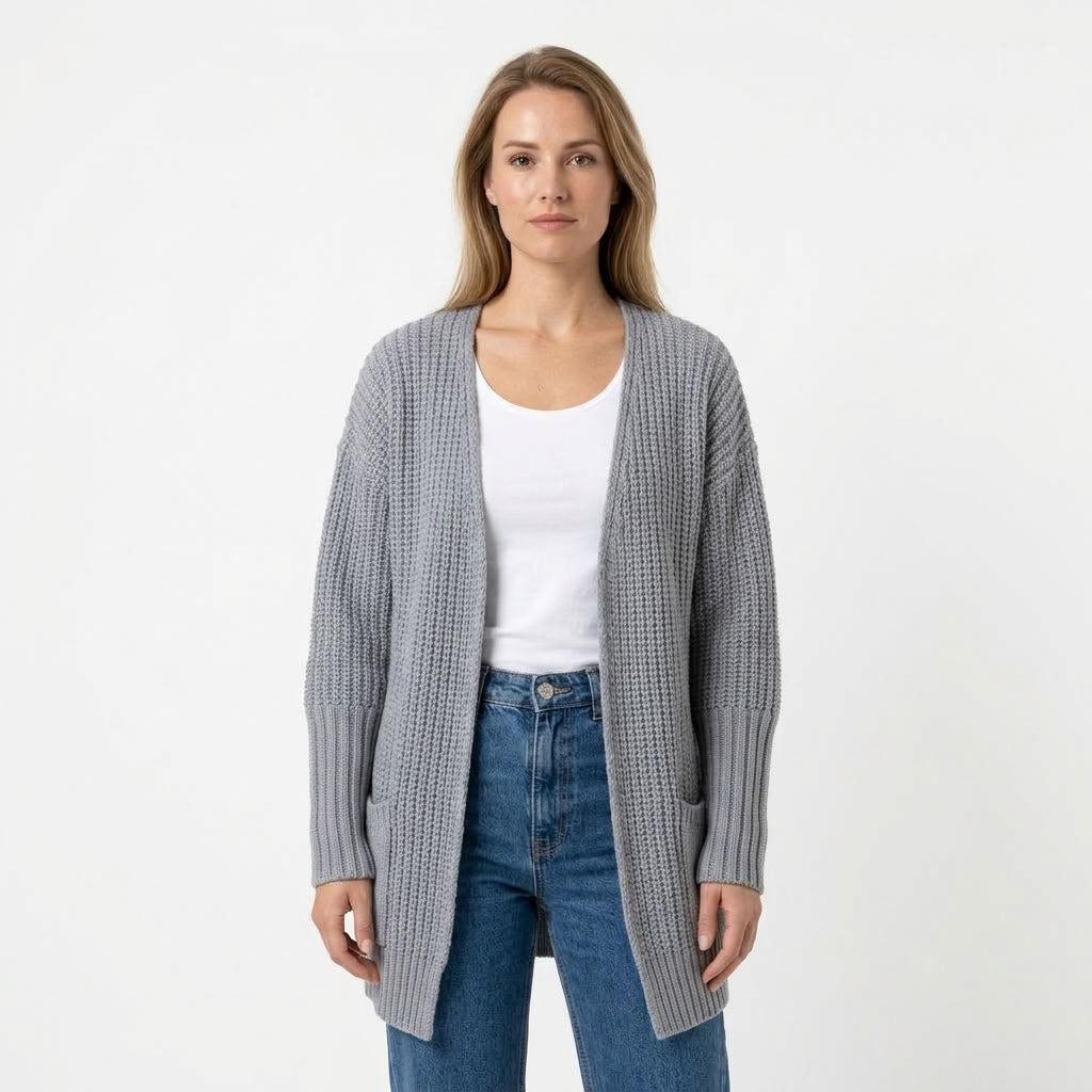 Sofia | Lang gebreid vest