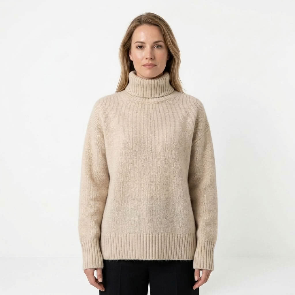 Odeline | Dames oversized coltrui met ribdetails