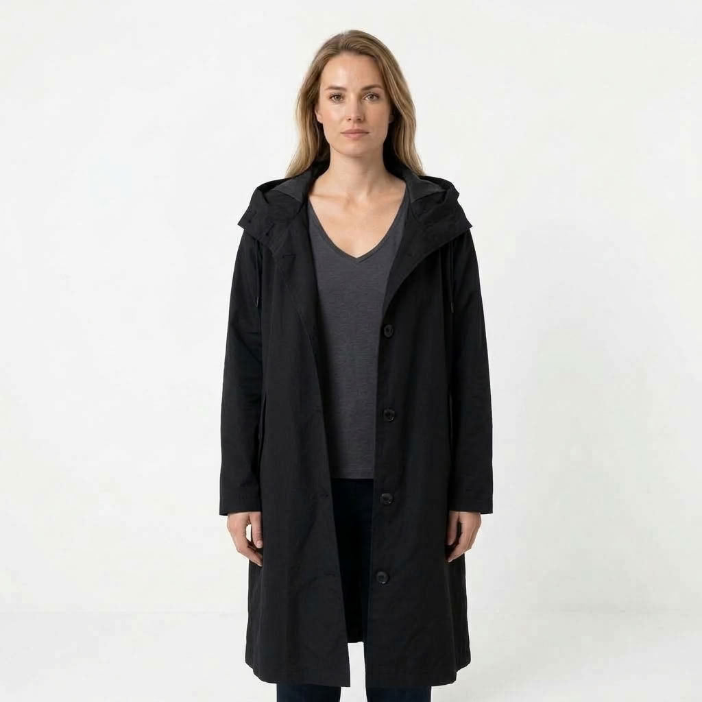 Dames Lichtgewicht Windjack Met Capuchon En Oversized Pasvorm