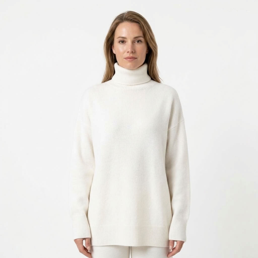 Odeline | Dames oversized coltrui met ribdetails