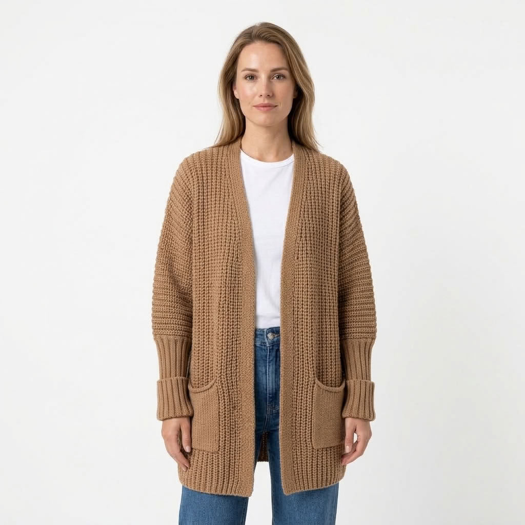 Sofia | Lang gebreid vest