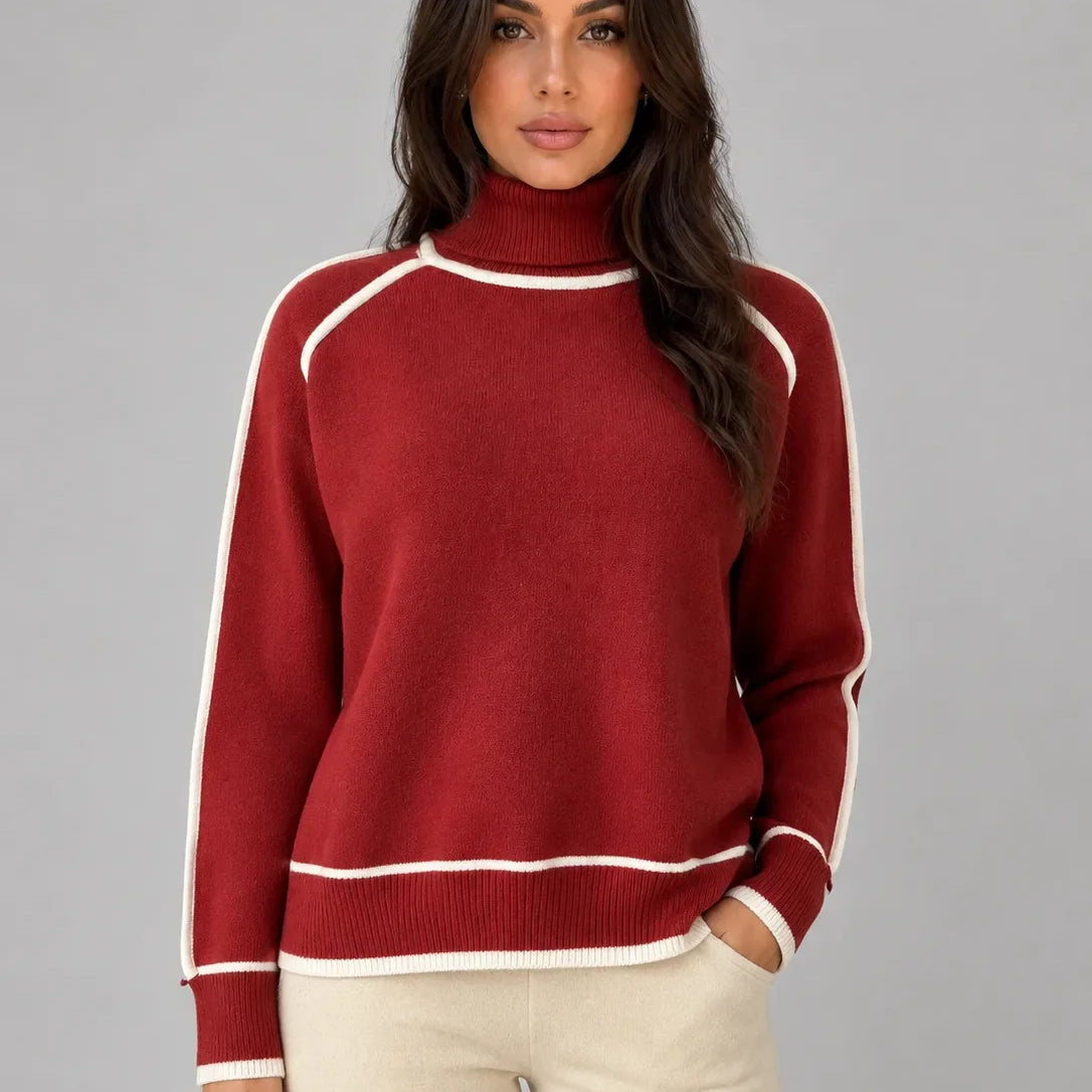 Dames Coltrui Met Contrasterende Raglandetails