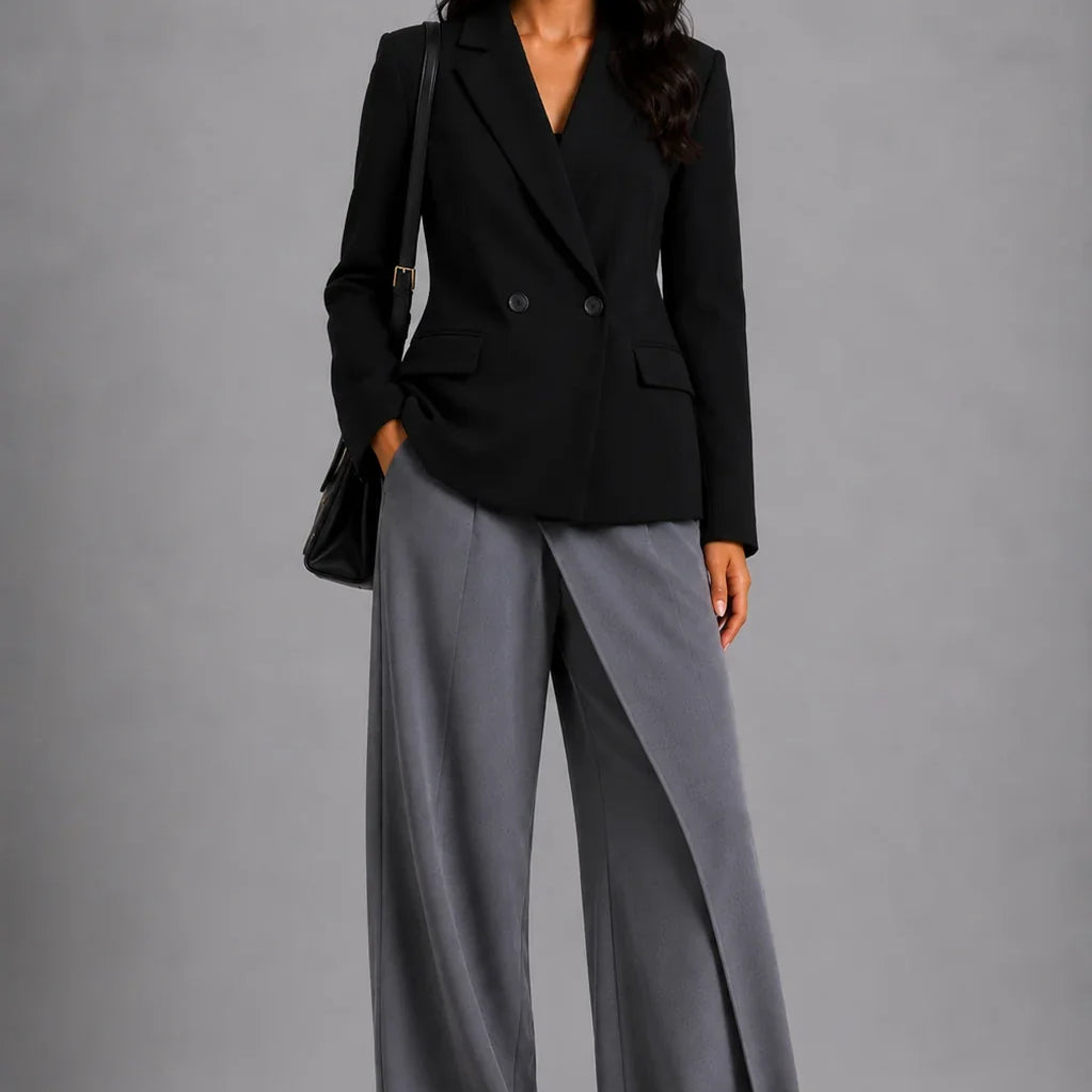 Getailleerde Dames Blazer Met Dubbele Knoopsluiting