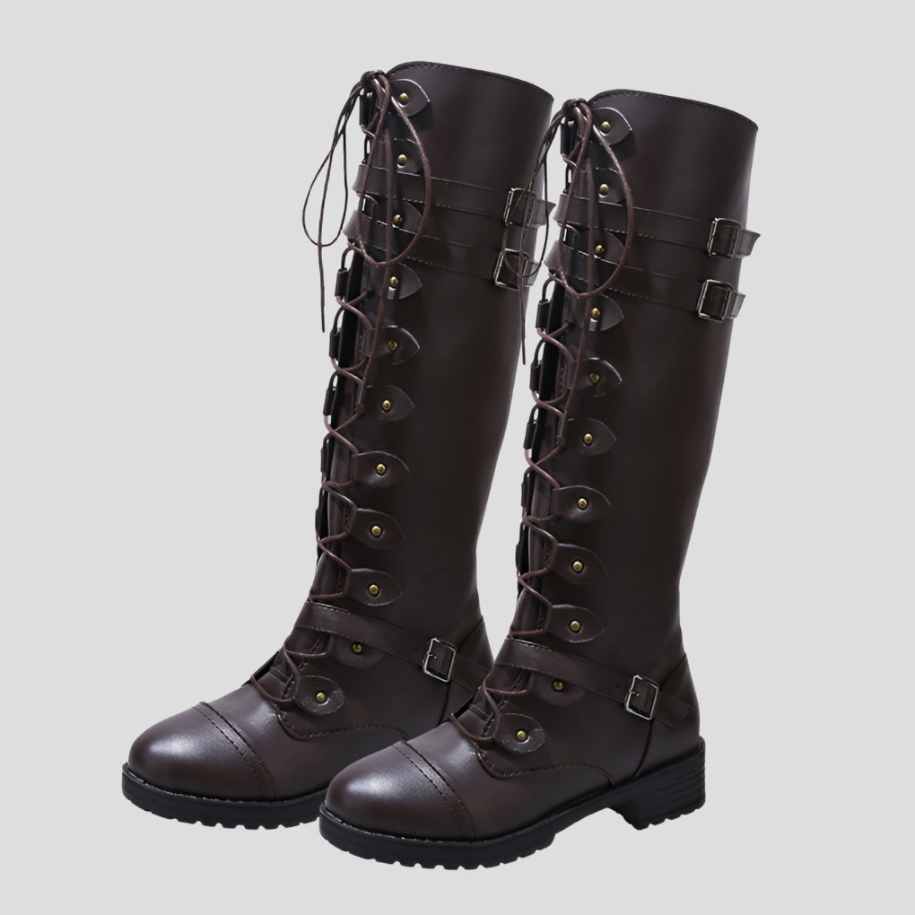 Valentina | Stoere hoge veterlaarzen